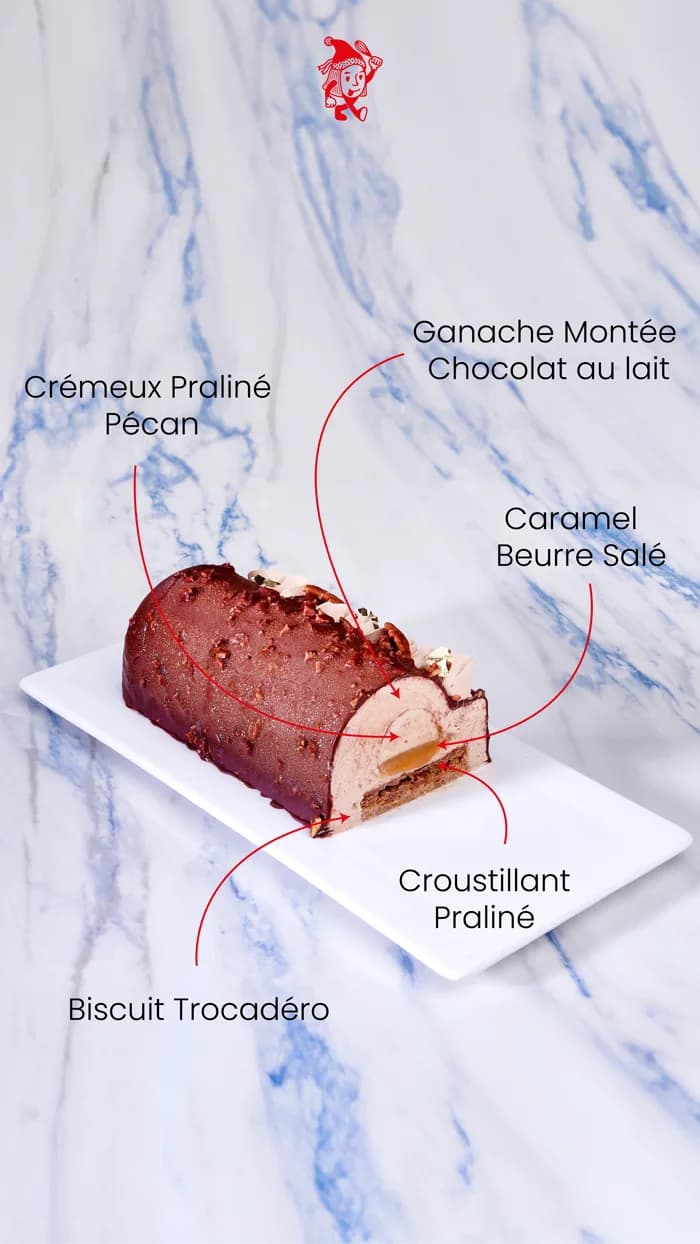 La bûche de Noël et ses six couches, légendées