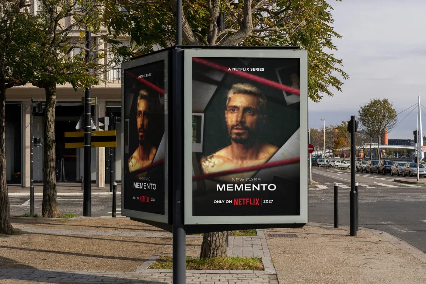 L'affiche en abribus, dans la rue