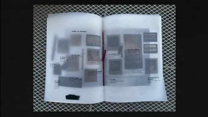 La double page des indices, tirages et légendes