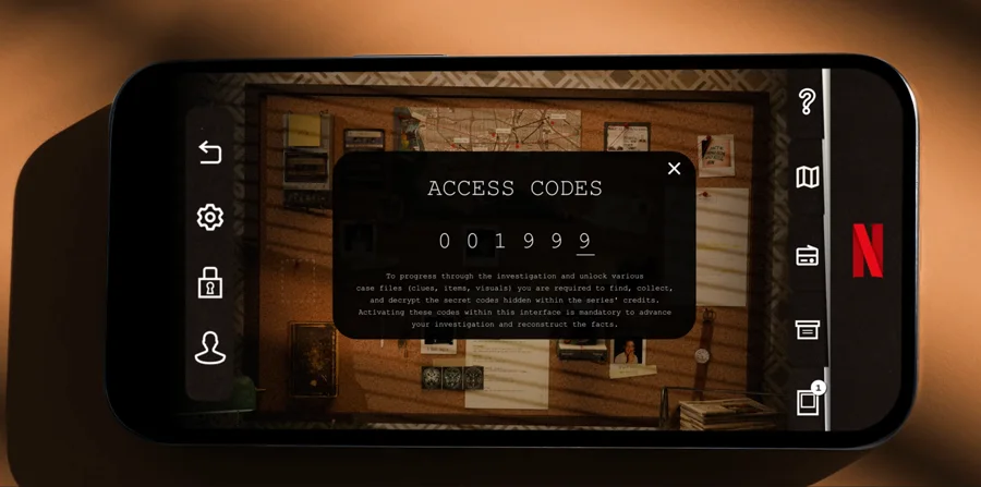 « Access codes » : la saisie d'un code secret