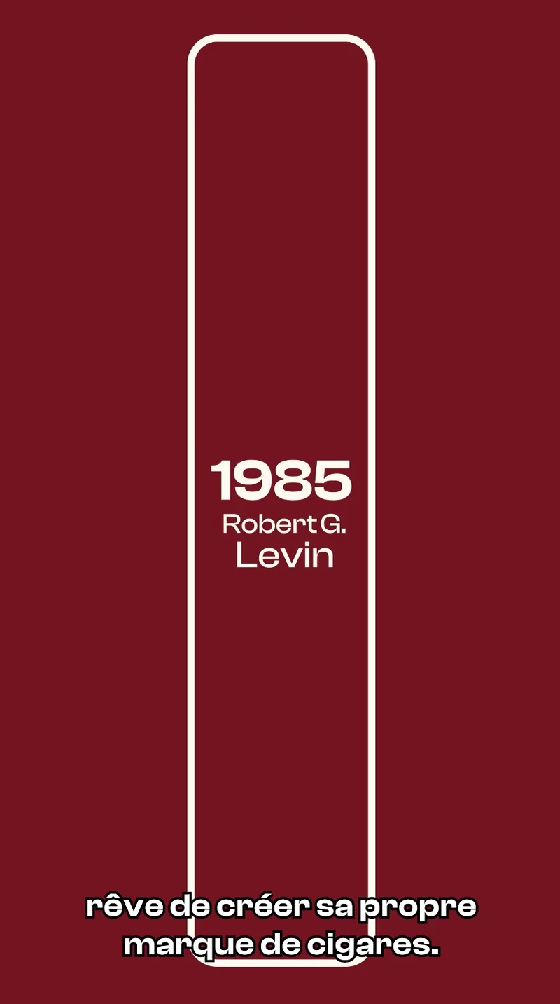 1985 : Robert G. Levin rêve de créer sa propre marque de cigares